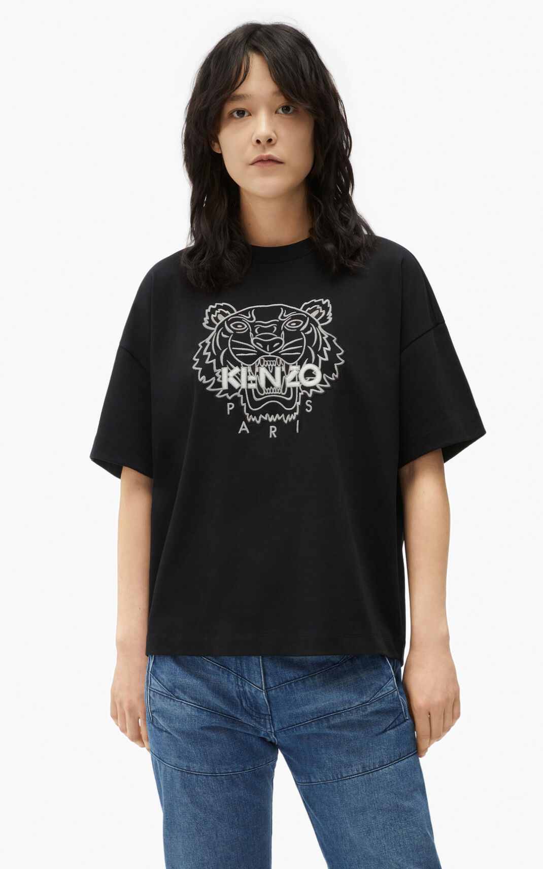 Kenzo Tiger boxy T Shirt Dam | 39567-WAZQ